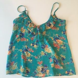 Blue Floral Camisole